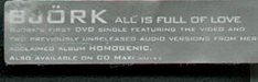 Sticker - All is full of love - Björk - DVD - Elektra - 40219-2 (US)